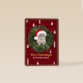 Kat in de boom fijne kerst