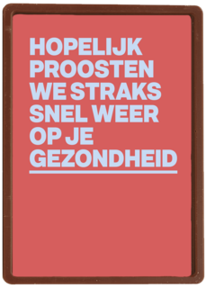 beterschap kaart proosten op je gezondheid