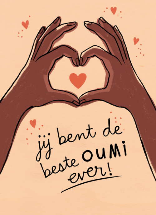 Houten Kaart Moederdag | Houten Kaart Hallmark | Moederdag | Moederdagkaart Jij Bent De Beste Oumi Ever