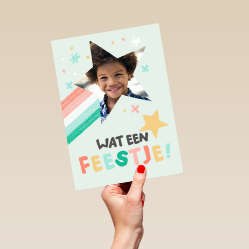 Fotokaart wat een feestje