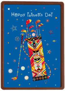 Vaderdagkaart met golftas