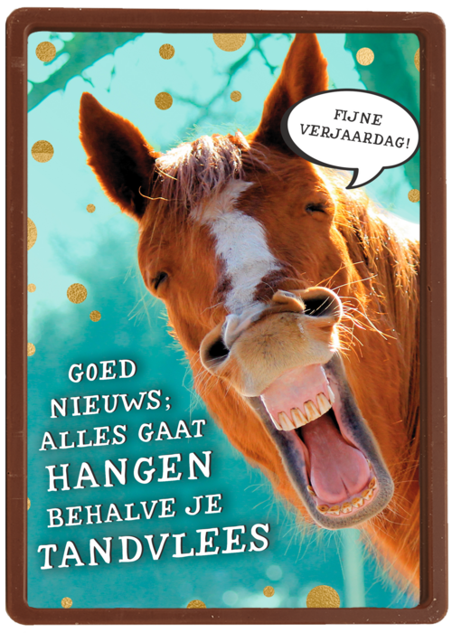 Goed nieuws alles gaat hangen verjaardagskaart
