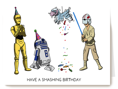Verjaardagskaart Hallmark | Star Wars Smashing Birthday
