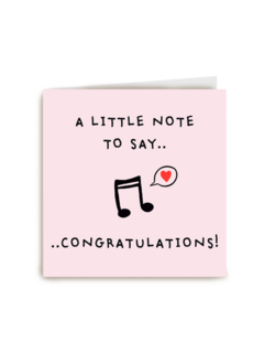 gefeliciteerd kaart vrouw a little note to say