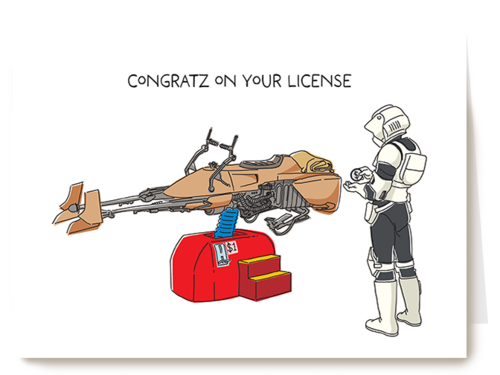 Kaart Hallmark | Rijbewijs | Star Wars Congratz License