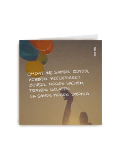 vriendschap kaart moze nael ballonnen