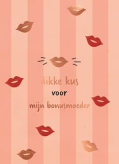 Moederdag dikke kus roze