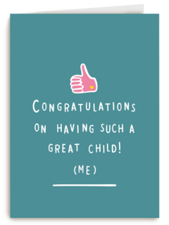 moederdag kaart felicitatie on having such a great child