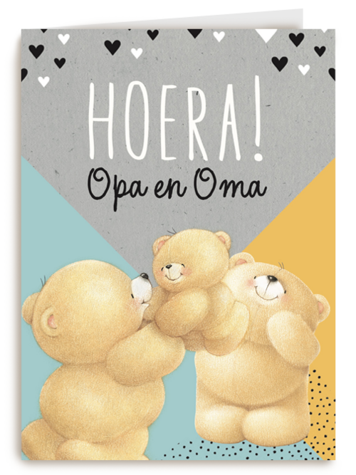 Kaart Hallmark | Geboorte Felicitatie | Forever Friends Hoera Opa En Oma Krijgen Een Kleinzoon