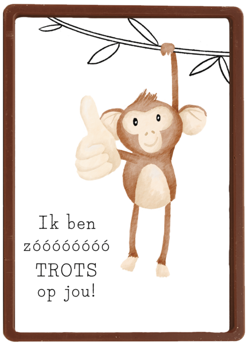 Kaart Hallmark | Diploma Zwemdiploma | Aapje Met Ik Ben Heel Trots Op Jou Kaart