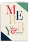 Merry Christmas Bright New Year Modern