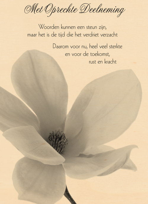 Houten Kaart Condoleance Kaarten | Houten Kaart Hallmark | Condoleance Kaarten | Sterkte Voor De Toekomst