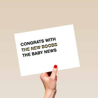 congrats with the new boobs