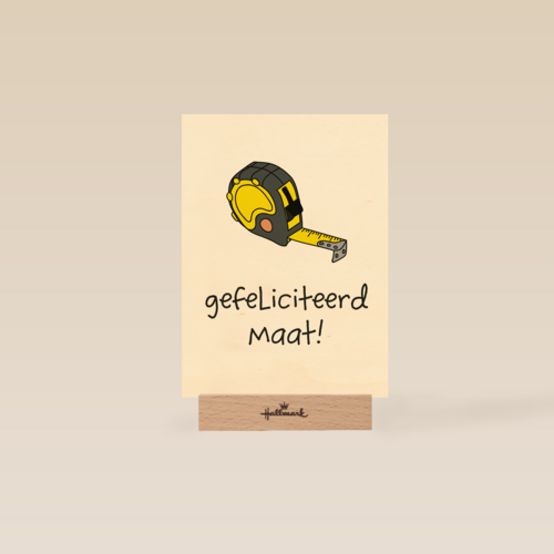 Verjaardagskaart man hip Gefeliciteerd maat