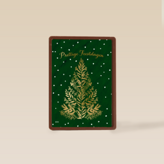 Stijlvolle kerstkaart met kerstboom