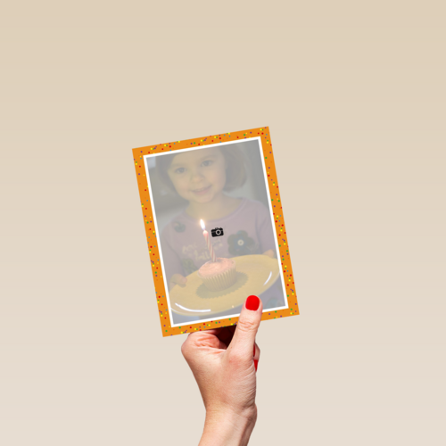 fotokaart blanco oranje omkader