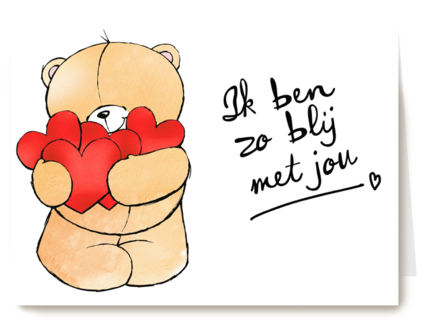 valentijnskaart Forever Friends Ik ben zo blij met jou