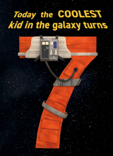 Star Wars verjaardagskaart 7 jaar