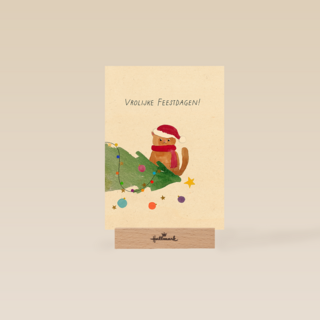 Kinderpostzegels Kat Kerstboom