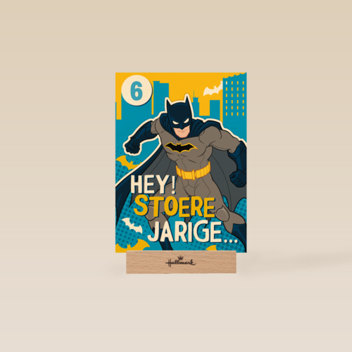 Batman verjaardagskaart hey stoere jarige