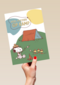 Snoopy kaart op kamp