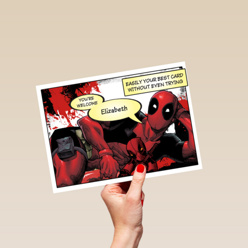 Deadpool Easily the best birthday card