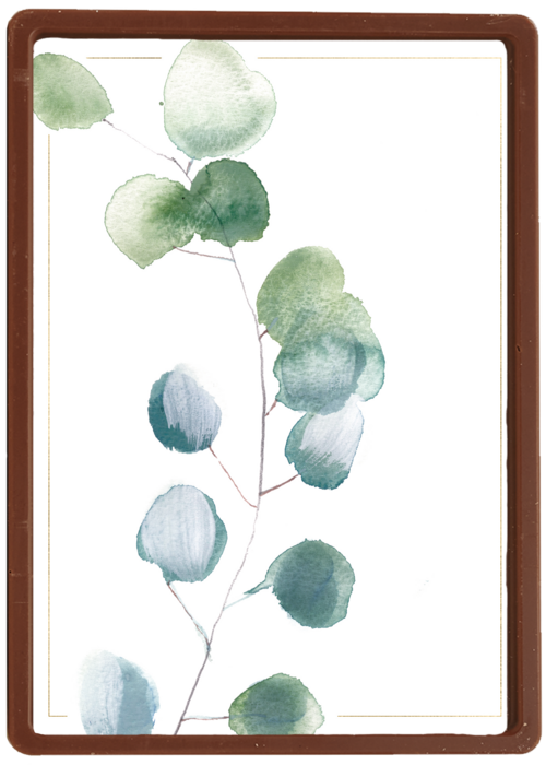 blanco condoleancekaart met plant