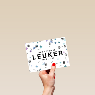 verjaardag kaart stijlvol het leven is leuker met jou