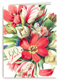 zestig jaar met bloemen
