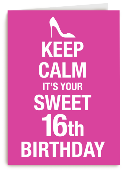 Verjaardagskaart Hallmark | Keep Calm Its Your 16th Birthday