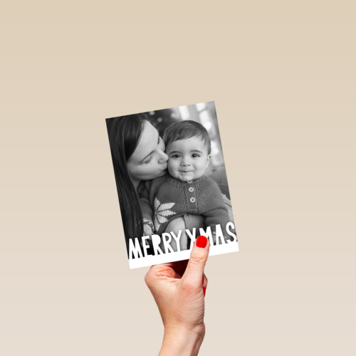 fotokaart met merry xmas als tekst
