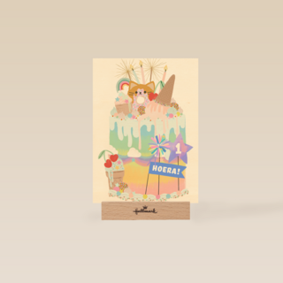een hele grote taart met ijs voor een 1 jarige