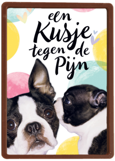 Beterschapskaart Hond Een kusje tegen de pijn