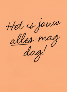 Verjaardagskaart hip Het is jouw alles mag dag