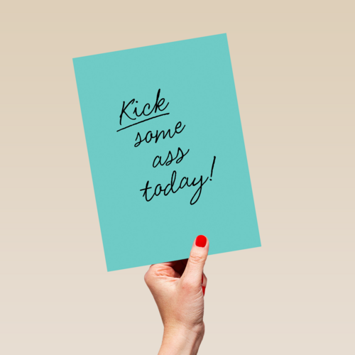 Motivatiekaart Kick some ass today