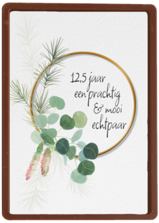 Huwelijkskaart 12 en een half jaar een prachtig echtpaar