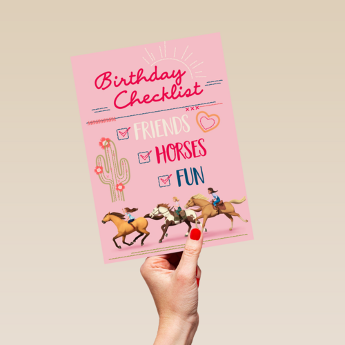verjaardag kaart spirit birthday checklist