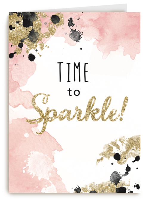 Verjaardagskaart Hallmark | Watercolor Time To Sparkle