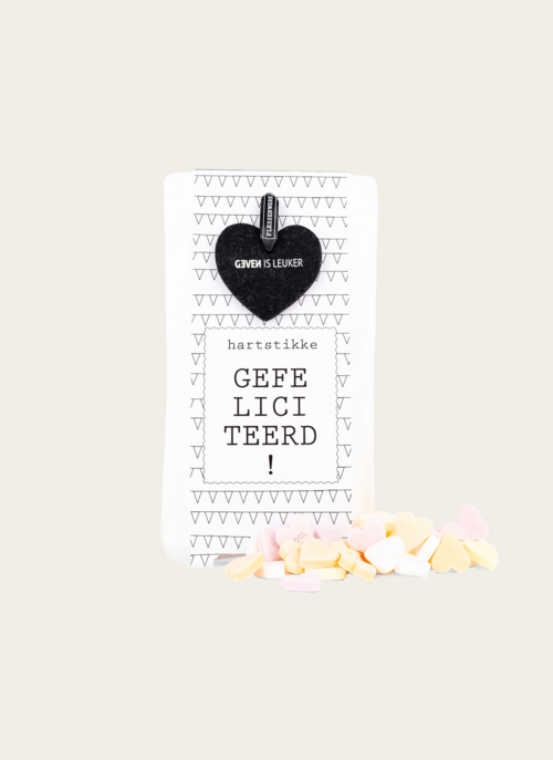 Brievenbus Snoep Hartjes Hartstikke Gefeliciteerd | Geven Is Leuker Cadeau Chocolade |