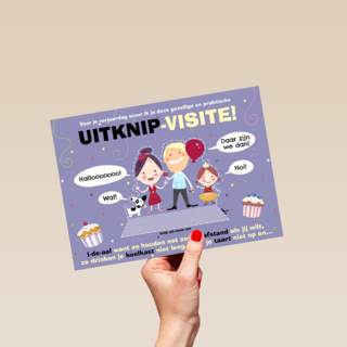 Verjaardagskaart vrouw grappig Uitknip visite corona