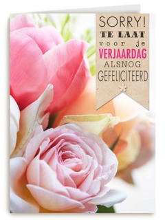 bloemen sorry te laat