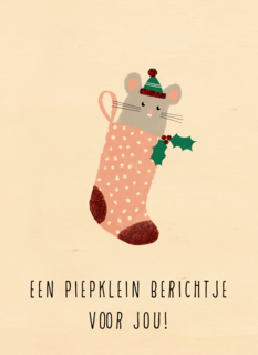 een piepklein berichtje voor jou kaart