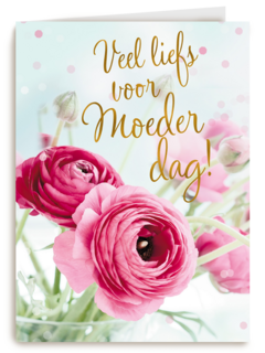 Moederdagkaart Klassiek Veel liefs voor Moederdag bloemen
