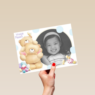 lieve forever friends pasen kaart met allemaal mooie paaseieren