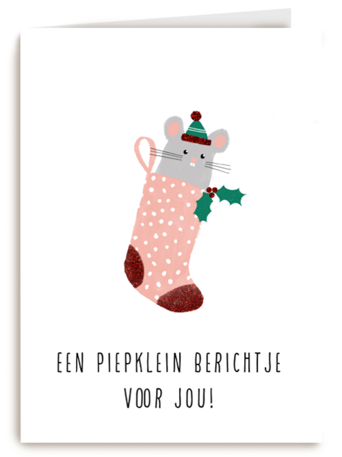 een piepklein berichtje voor jou kaart