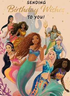 Little Mermaid verjaardagskaart Birthday wishes