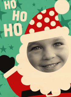 hohoho grappige fotokaart kids