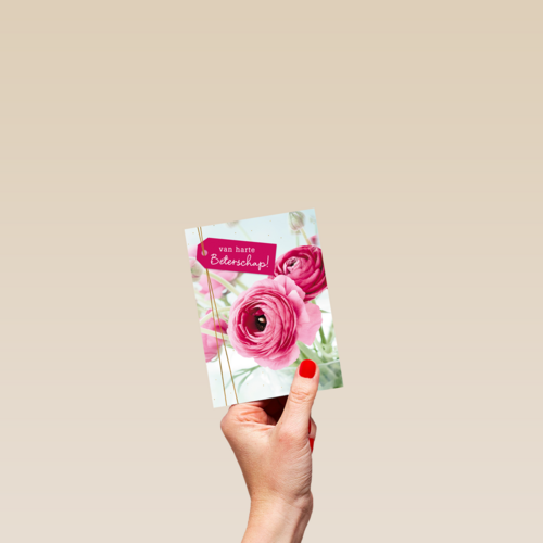 Beterschapskaart vrouw Bloemen Van harte beterschap