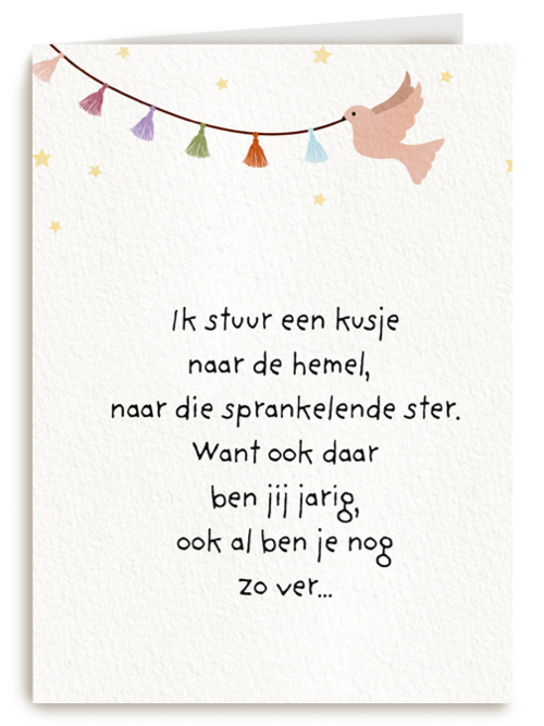 condoleancekaart met duif en slinger