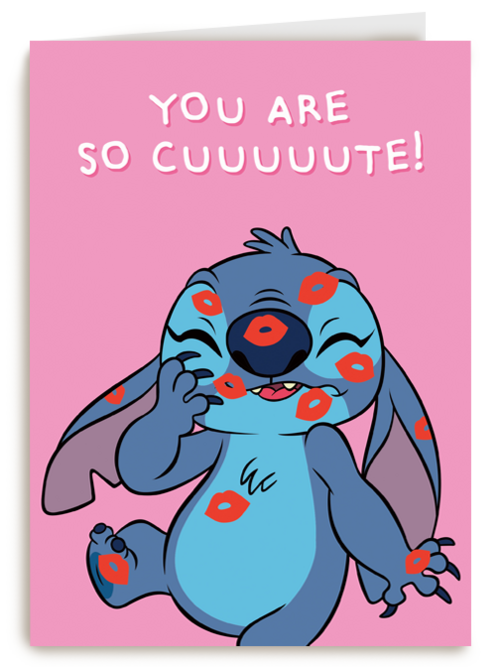 Valentijnskaart Stitch you are so cuuuuute